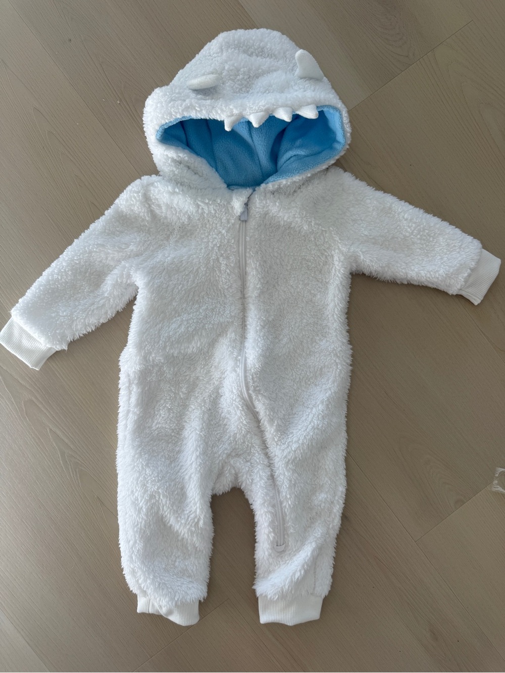 Yeti Abominable Snowman Halloween Baby Costume One-Piece Fleece 6-12 M